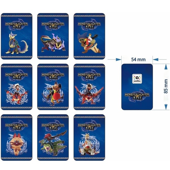 9pcs NFC Card for Monster Hunter Rise Switch, 2.13'*3.38', Large Switch/Lite - Picture 6 of 6